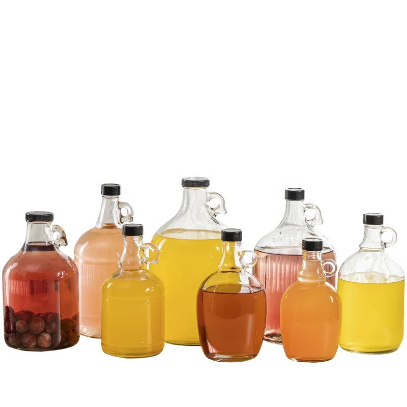 Home Brewing Liquor Bottle Packaging 1liter 2liter 3 liter California wine glass bottle with Cap