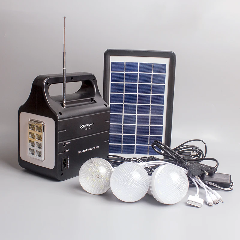 Portable Power Station Solar Generator with Radio Solar Panel & Flashlights for Home Emergency Backup Power