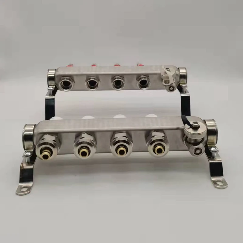 large flow SS304 saninery stainless steel floor heating manifold flow meter