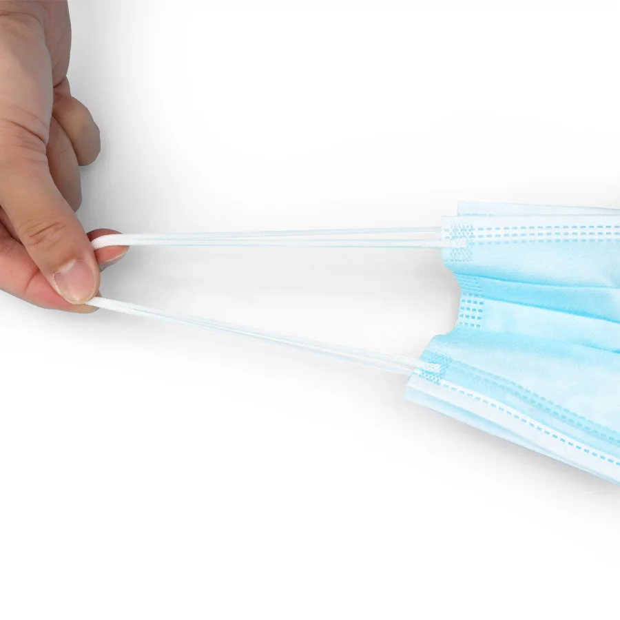 Wholesale individual packing ASTM LEVEL 2 mask ear loop adult non woven disposable 3 ply 510k