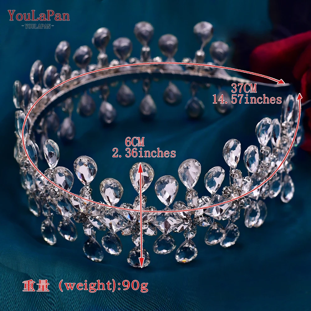 YouLaPan Rhinestone Headbands Shiny Handmade Women Prom Wedding Hair Accessories Bridal Hairstyle Decorations HP354