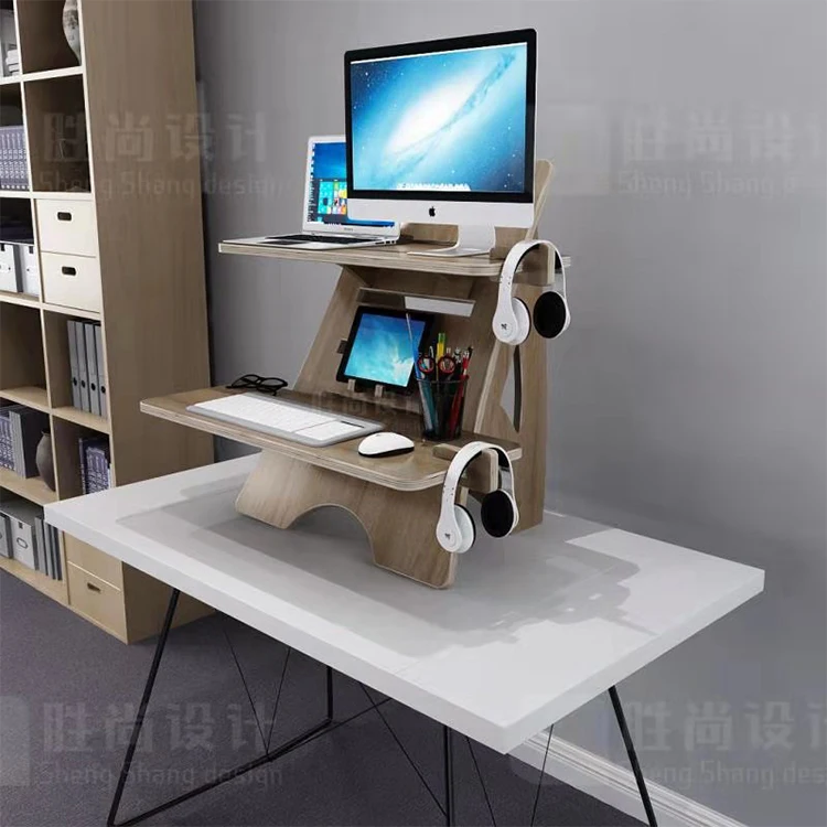 Подставка из фанеры для монитора настольного компьютера устойчивая регулируемая высота конвертер ноутбука рабочей станции