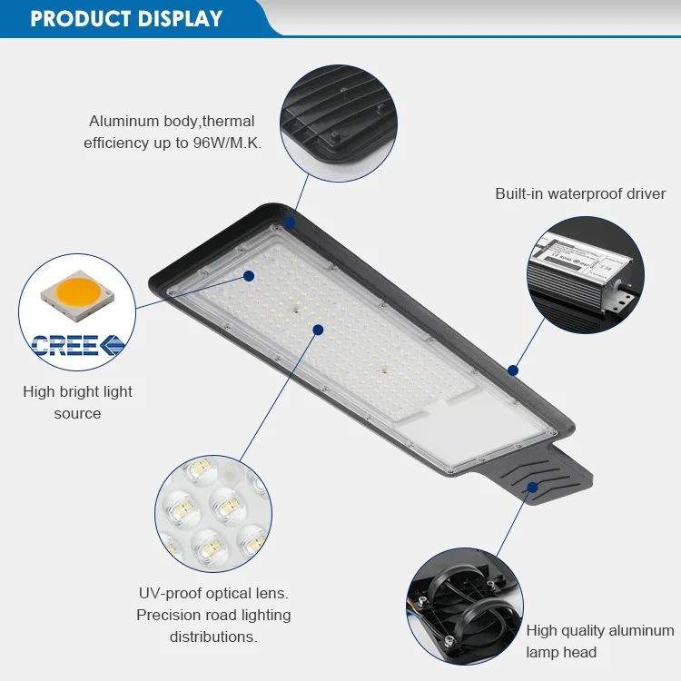 COVEDA Best Price Outdoor Waterproof Ip65 Parking Lot Highway 50w 100w 150w 200w Ac Led Street Light
