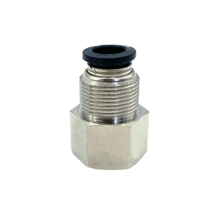 PCF8-02 Plastic Push - in Air Fitting Quick Connect Brass Pneumatic Air Tube Fittings
