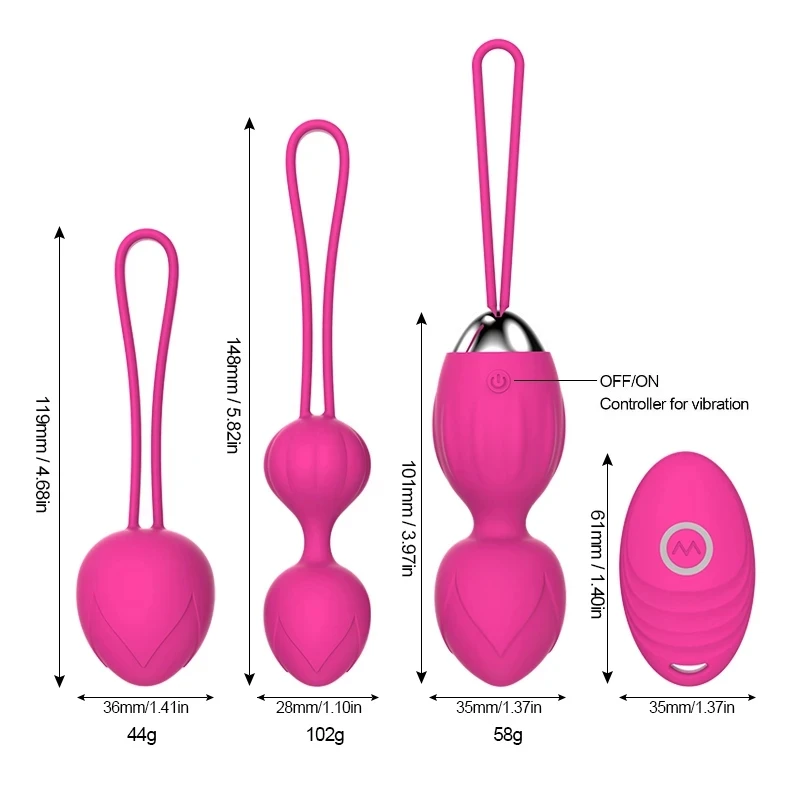 Vaginal tighten Exercise Kegel Balls 10 Speed Vibrat-ing eggs Silicone Ben wa ball G Spot Vibrator Erotic sex toy for Women