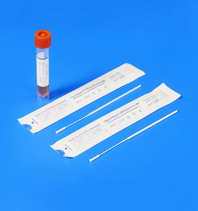 Одноразовые Стерильные носовые тампоны, флокированные носовые тампоны с гибкой палочкой