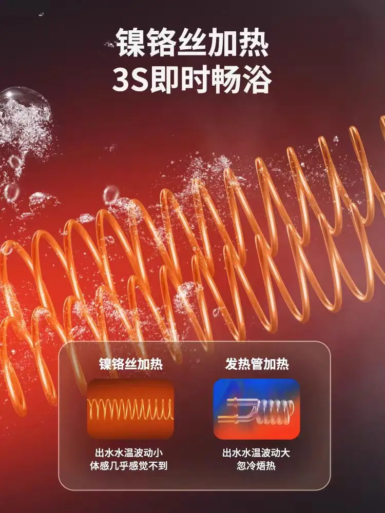 220V 5.5kW Tankless Electric Water Heater Digital Display Frequency Conversion Instant Hot Water Instant Electric Water Heaters