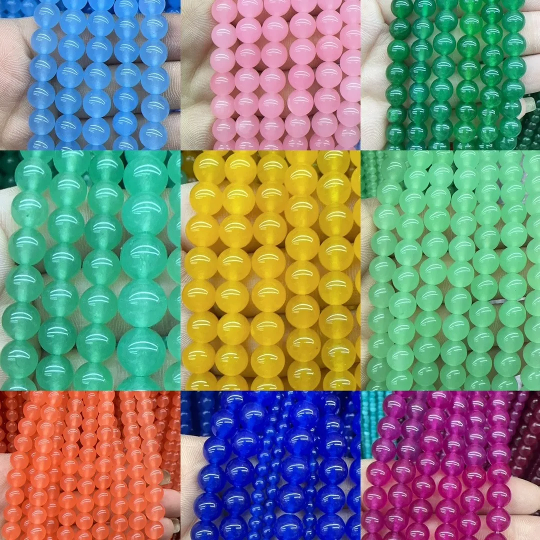 Hot Sale Wholesale Dyed Jade Stone Beads jade bead