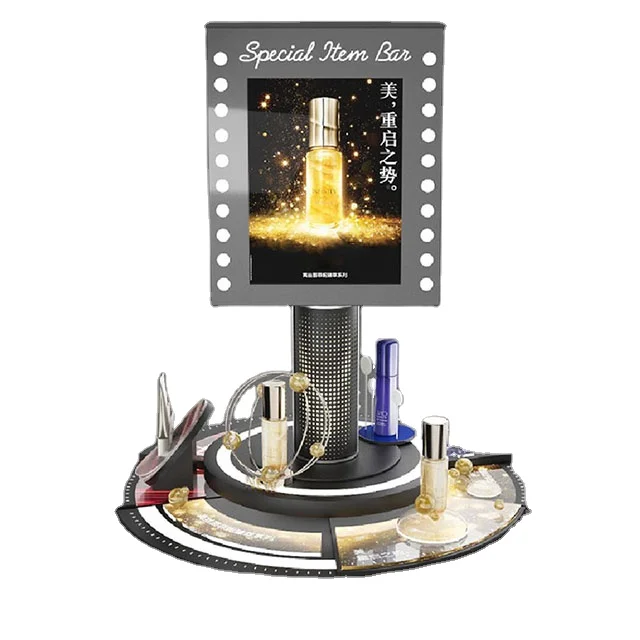 Digital contact senor programmed round marketing table display
