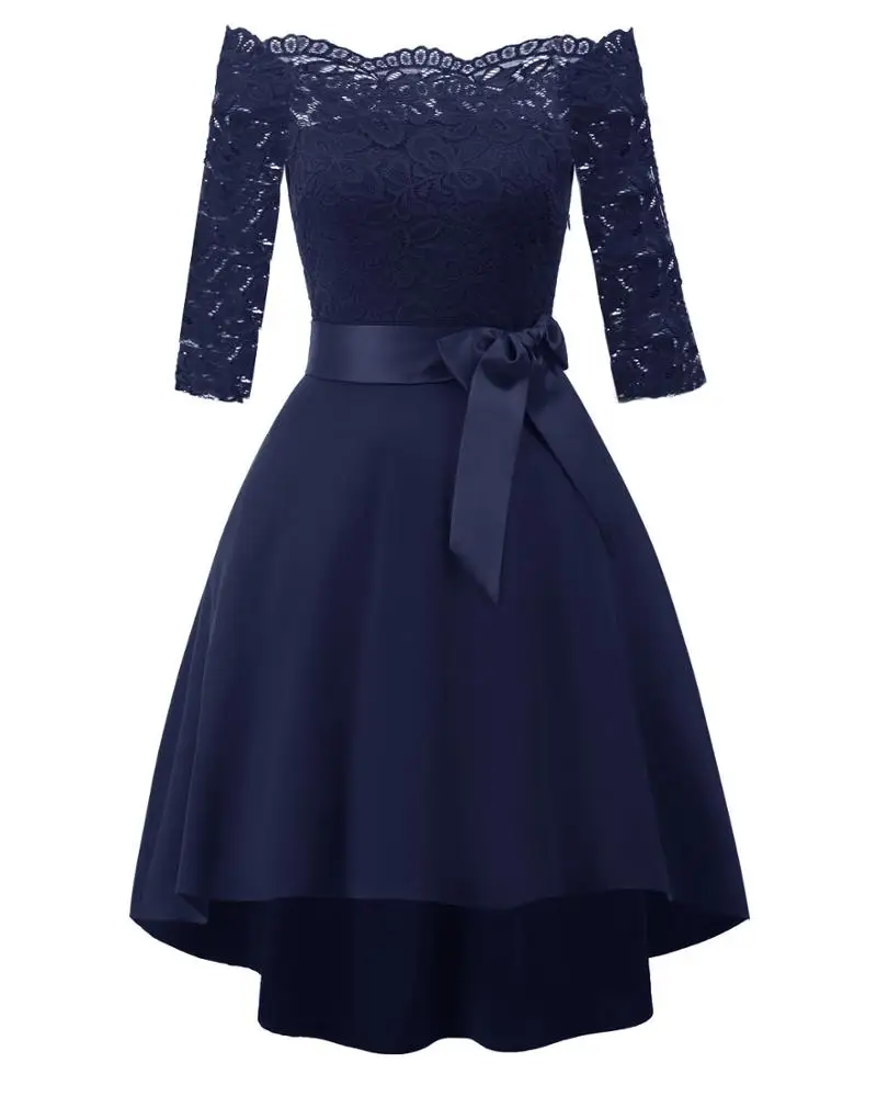 Off shoulder Elegant Strapless Casual Dress Floral 5 Colors Grace Loves Lace