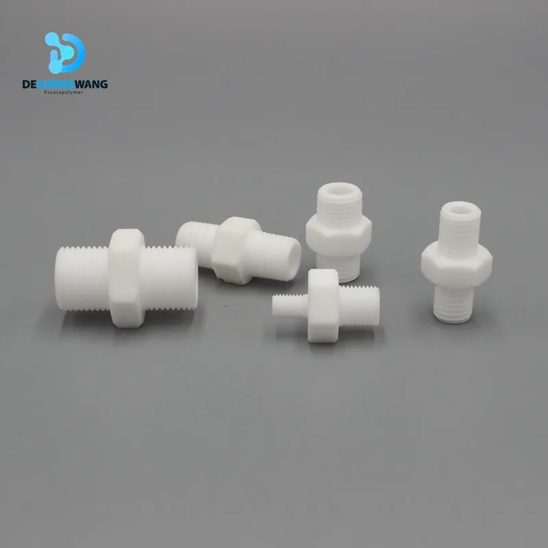 PTFE Double Compression Tube fittings Adjustable PTFE compression Fittings