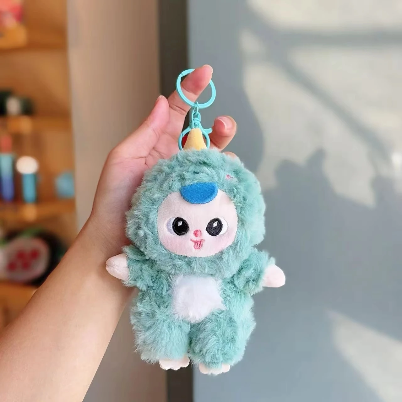 2024 Trending Cute Baby Three Stuffed Plush Toy Plush Keychains Fluffy Baby Three Animals Lucky Cat Mini Plush Toys Pendant