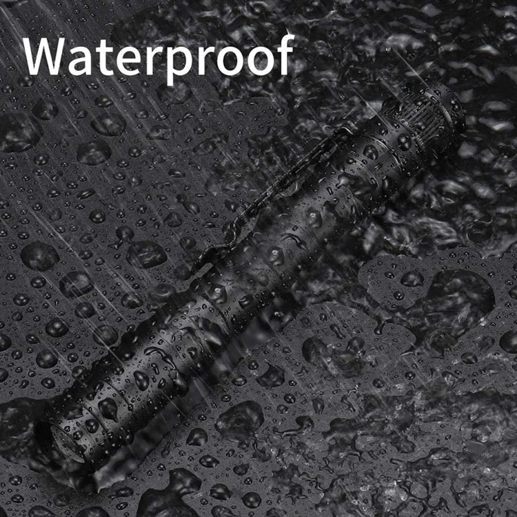 Pocket Clip White And Yellow LED Pen Torch Light AAA Battery Medical Flashlight