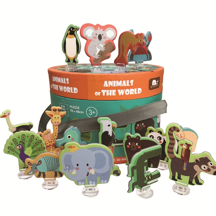 
Miniwhale Make Your Own High Quality Gift Animals Of The World Paper Puzzle 42 Pieces 3d puzzle 