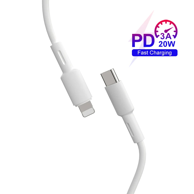 Оптовая продажа быстрое зарядное устройство USB C-8 pin Type-c Pd кабель для Apple iPhone PD 20 Вт зарядный синхронизации