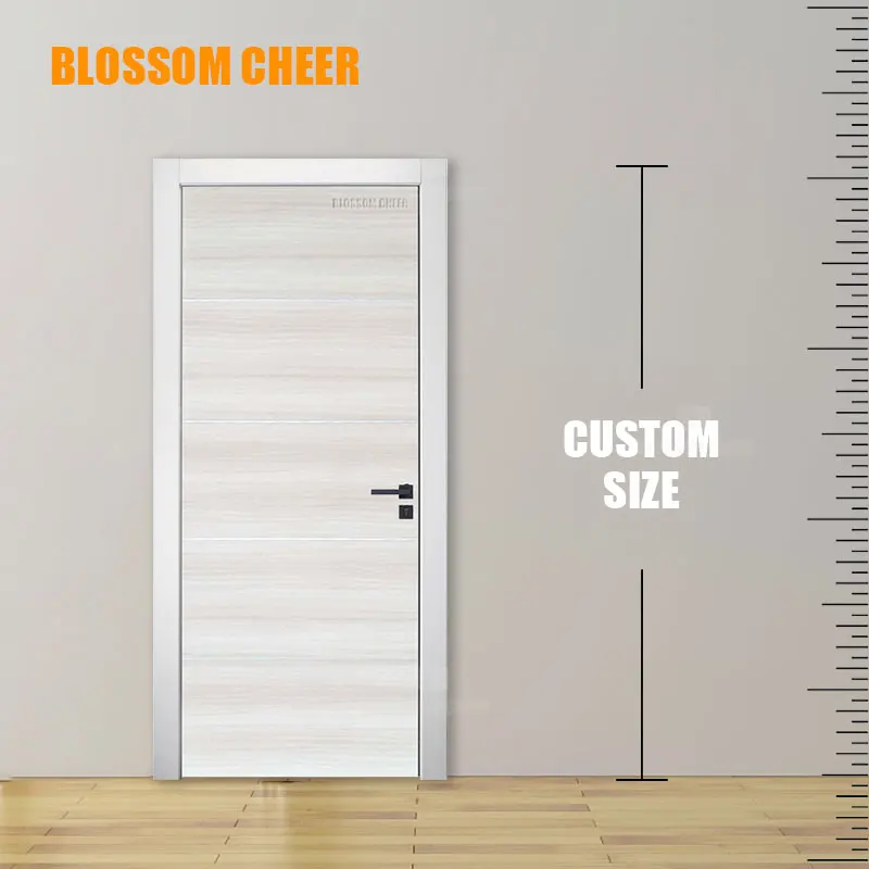 Modern Solid Swing French Design Porta Porte Intrieure Pologne En Bois MDF White Melamine Wooden Interior Internal Room Doors