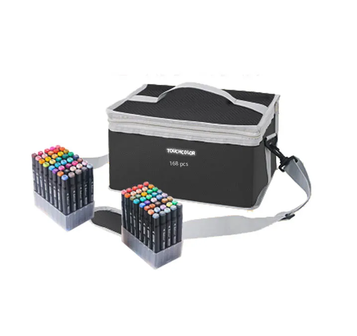 Touchcolor 168 colors set Dual Tips Chisel and Fine type art Marker Set complete color set New package