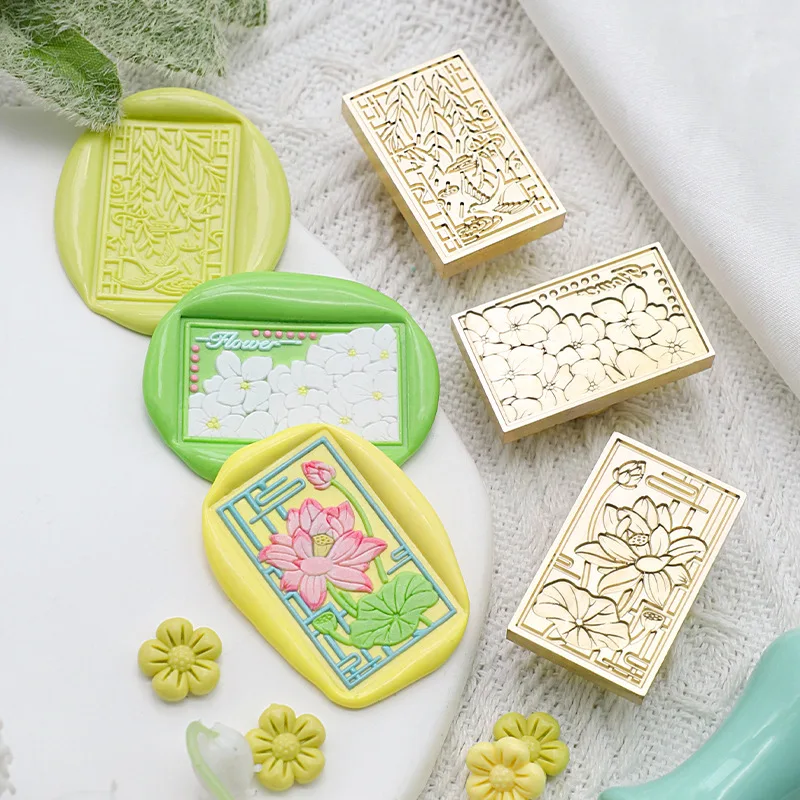 High Quality Photo Frame Series Castle Snowscape Willow Wax Seal Stamp Head