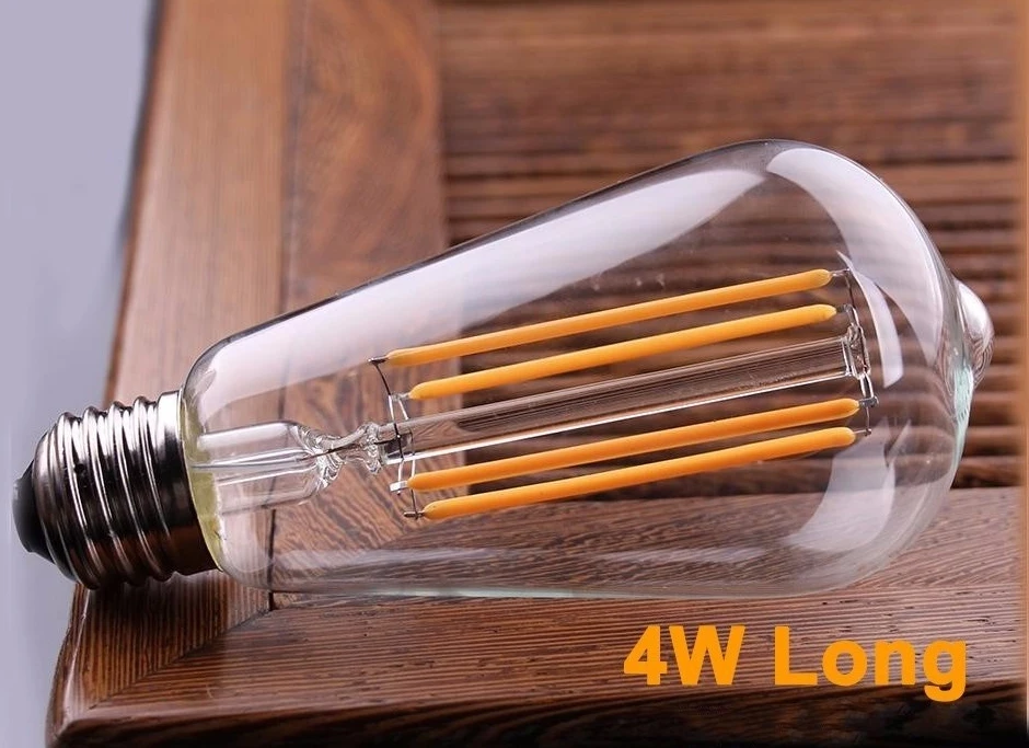 ST64 Dimmable LED Bulbs Guirlande E27 E26 Base Glass decorative bulbs Indoor Bedroom lamp filament bulbs