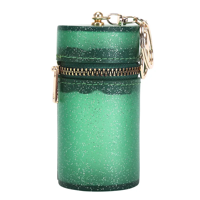 PVC Women Lipstick Case Organizer Key Chain Girl Keyring Accessories Lip Gloss Holder Storage Mini Case Lipstick Pouch Keychain
