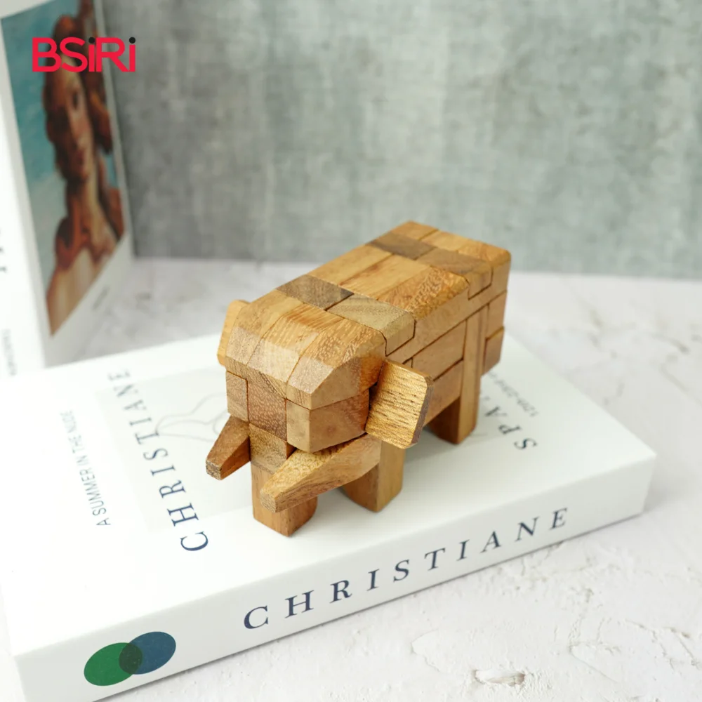 Elephant Puzzle Animal Puzzle 2023 Thailand Hot Wood Toys Crafts Game Classic Toys Best Seller Environment Product Puzzle
