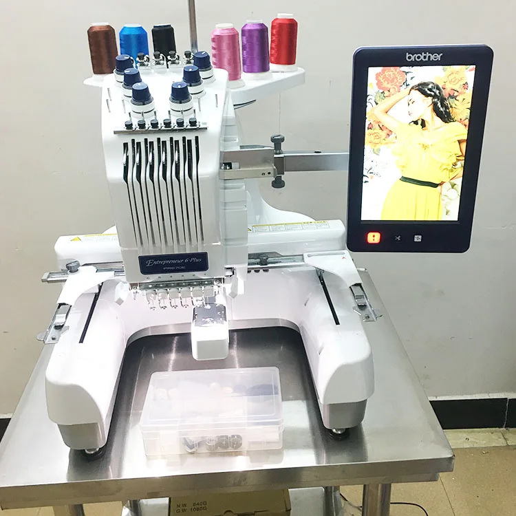 good price good condition brother PR 670E industrial embroidery sewing machine 6needle single head