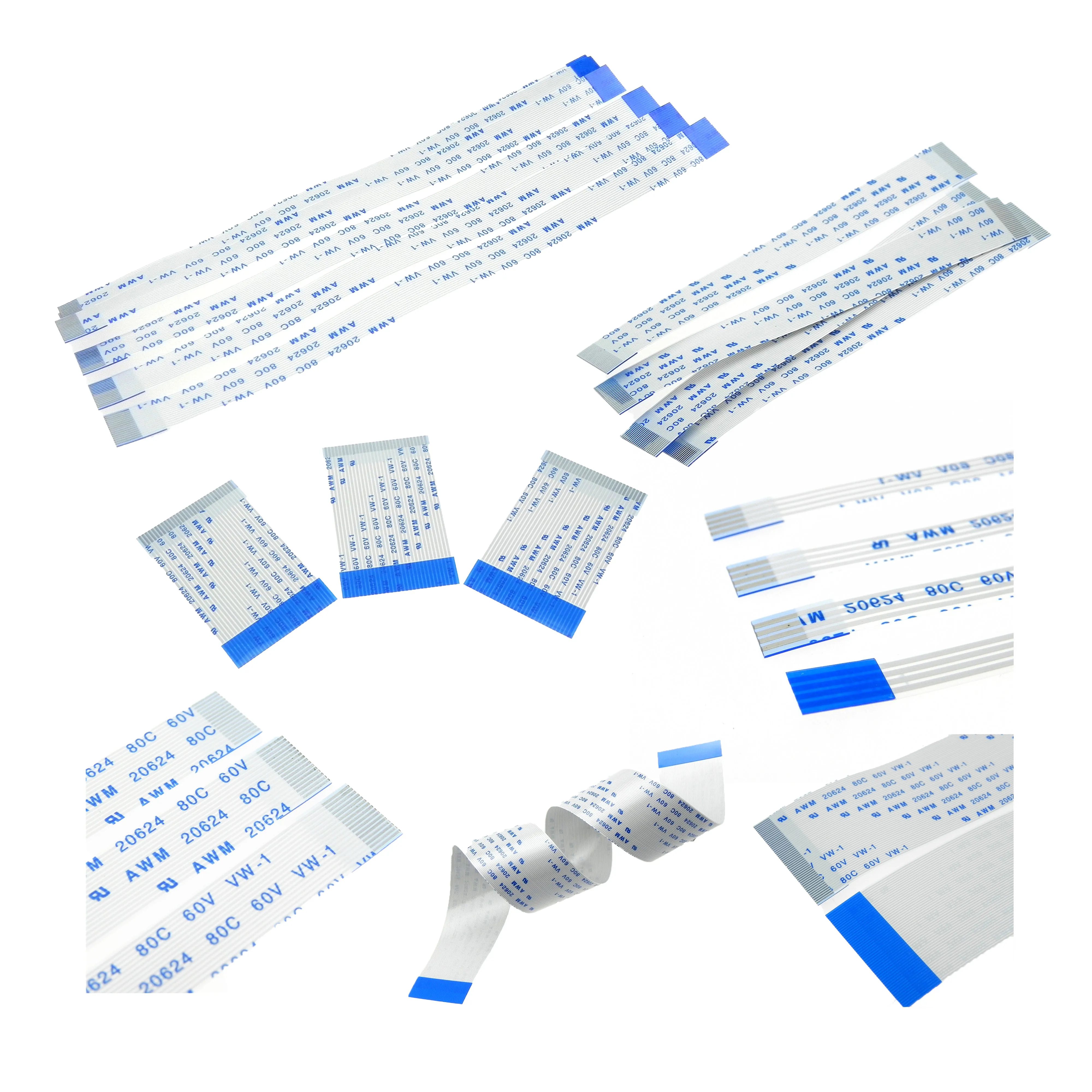 0.5 1.0 mm pitch FFC cable FPC A B type contact 4P 6 7 8 10 12 14 18 20 22 24 26 30 32 34 35 Pin Ribbon Flexible Flat Cable