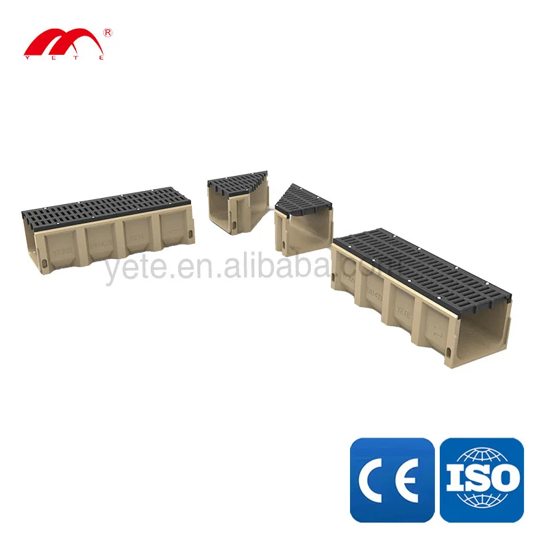 Durable Heavy Duty Gutter Drain Flood Drain with Cast Iron Drain Grate