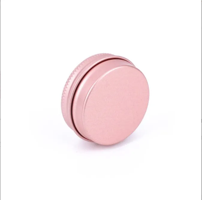 15g 15ml Rose gold thread small aluminum box Small round tin boxes storage Metal Aluminum Sealed Cans Lip Balm Ointment