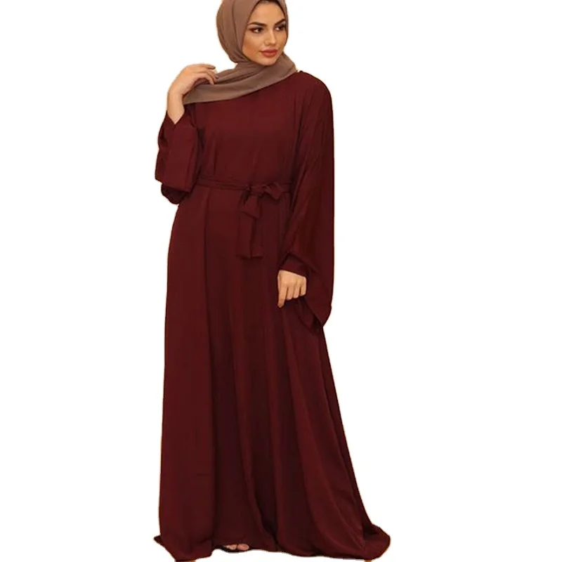 2021Muslim Kaftan Hijab Dress Women Abaya Dubai Caftan Marocain Turkey Islamic Clothing Robe Longue Femme Musulmane Vestidos Lar
