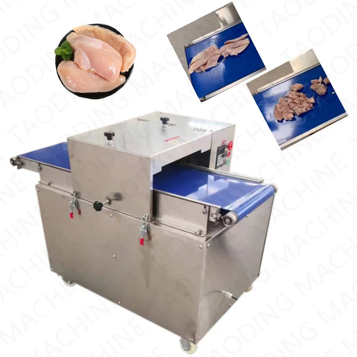 Houston Automatic fresh meat slicer chicken breast cutter pork meat strip cutting machine commercial beef meat slicing machine