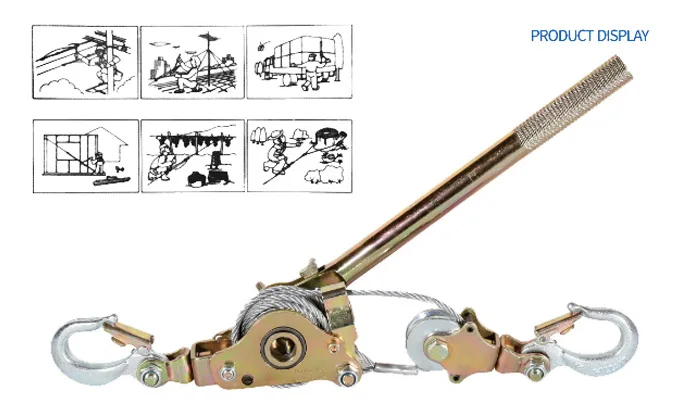 Easy Operated Wire Rope Ratchet Tightener Hand Ratchet Hoist For Electric Power Project