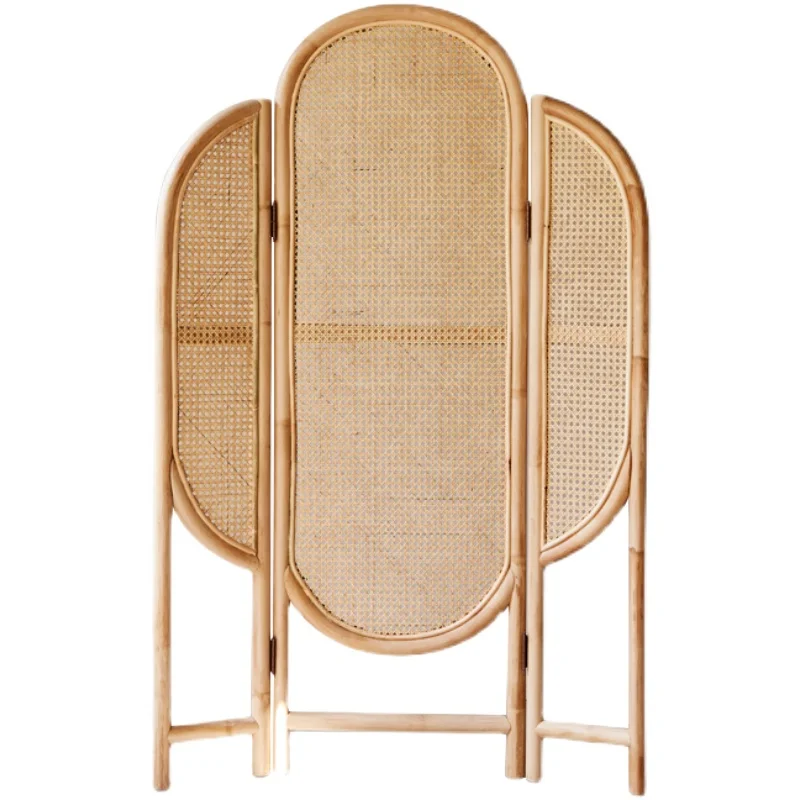 spa room dividers Rattan preparation Folding Screen hotel lobby wall divider living room screens