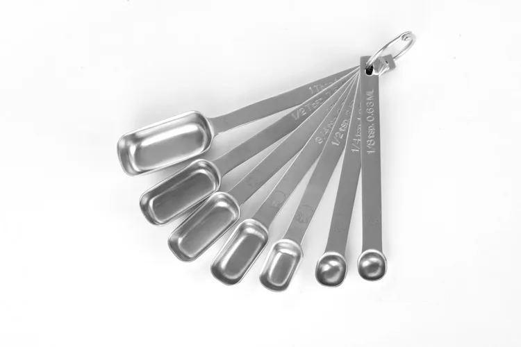 Kitchen Accessories Rectangle Measuring Spoons Stainless Steel Measuring Spoons