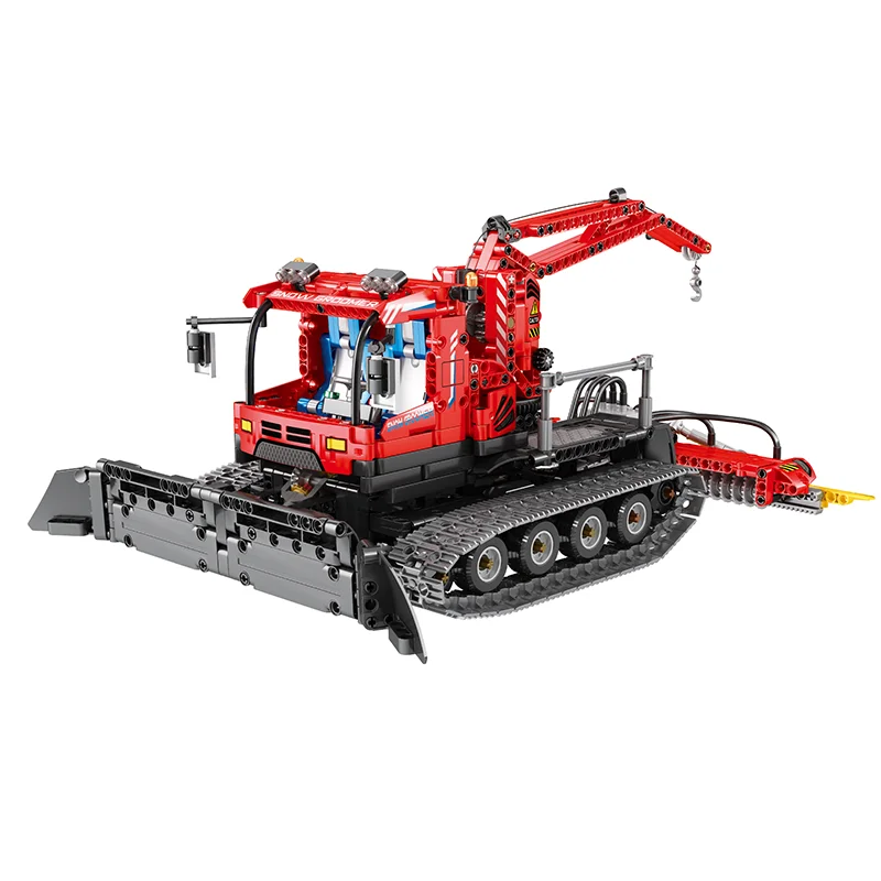 High Difficulty Assembling DIY Remote Control Snow Grader Truck Building Blocks Toy Model Set