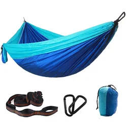 Hot Selling Lightweight Nylon Collapsible Outdoor Camping Hammock With Carry Bag For Outdoor Leisure Travel