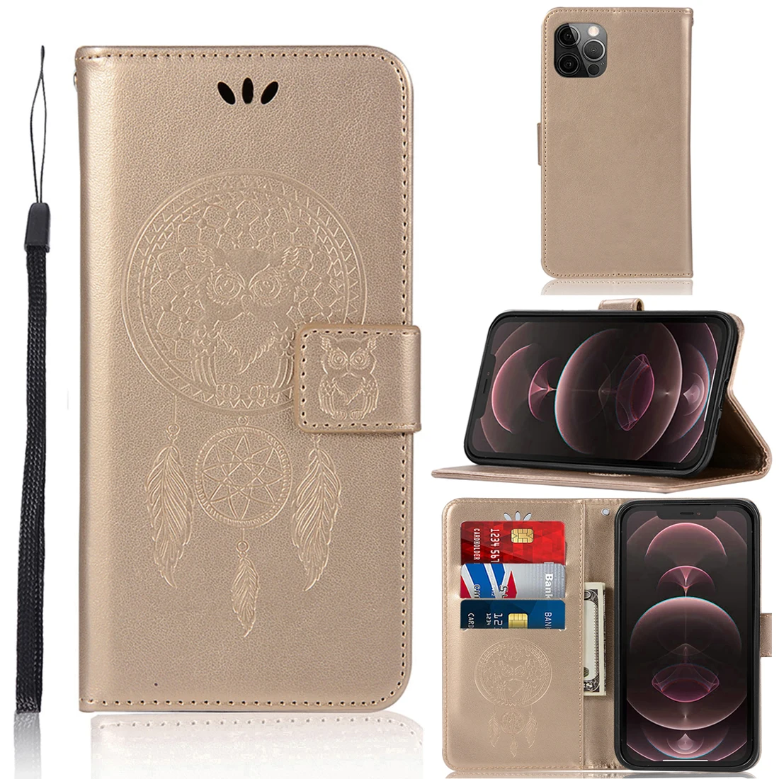 Wallet Card TPU Flip Protective Cover For Sony Xperia 1 10 8 XZ3 XZ2 L2 XA1 L1 Lite Compact Plus Wind Chimes Owl PU Leather Case