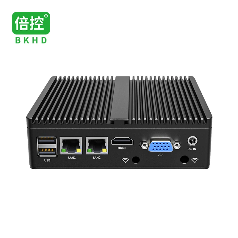 BKHD Cheap Fanless Mini PC Industrial Computer 2L 2Com G30 Celeron J1900 Win-dows Linux for Automation