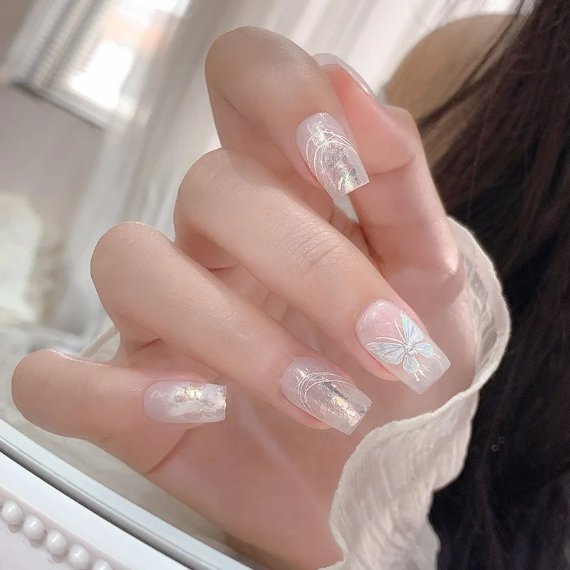 Iridescent Glitter Chameleon Nail Flakes Set Chrome Nail Powder Mirror Mermaid Effect Set 9 Jars