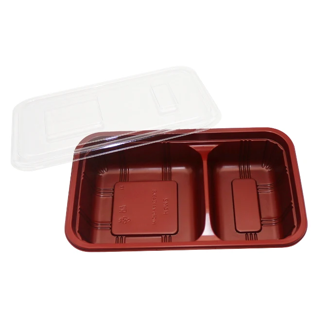 Одноразовый пластиковый Ланч-бокс bento с крышкой, контейнер для еды