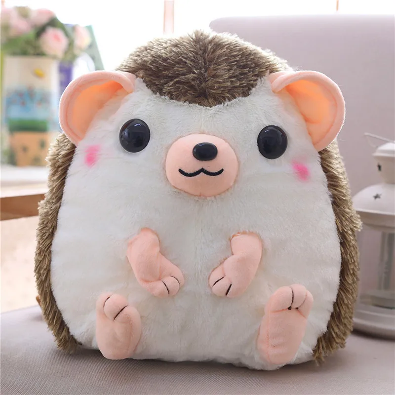 Fashion Cute Cartoon Hedgehog Shaped Children Kindergarten Student Plush Toy Backpack