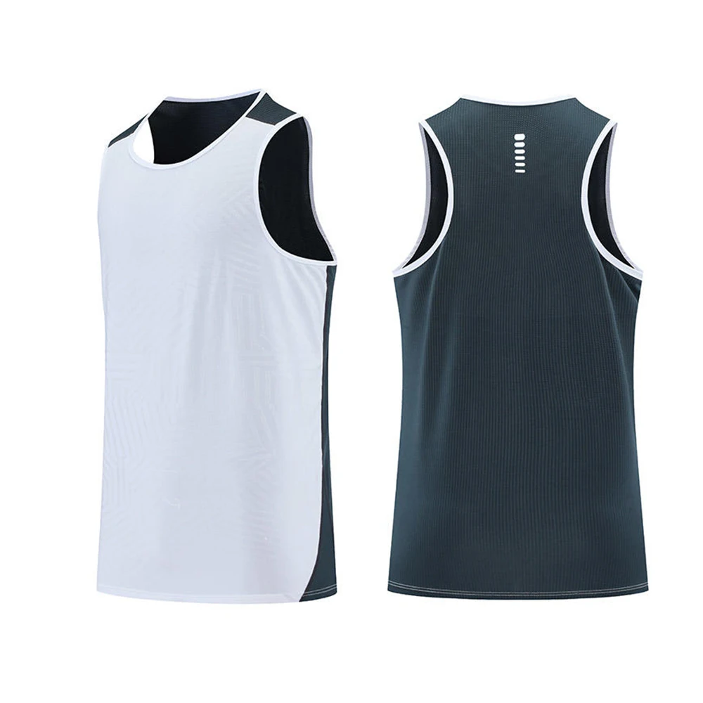 Wholesale  Custom Mens logo Gym tank Top  Polyester Muscle Sleeveless Running Stringer Fitness Sports Workout Vest Gym Wear