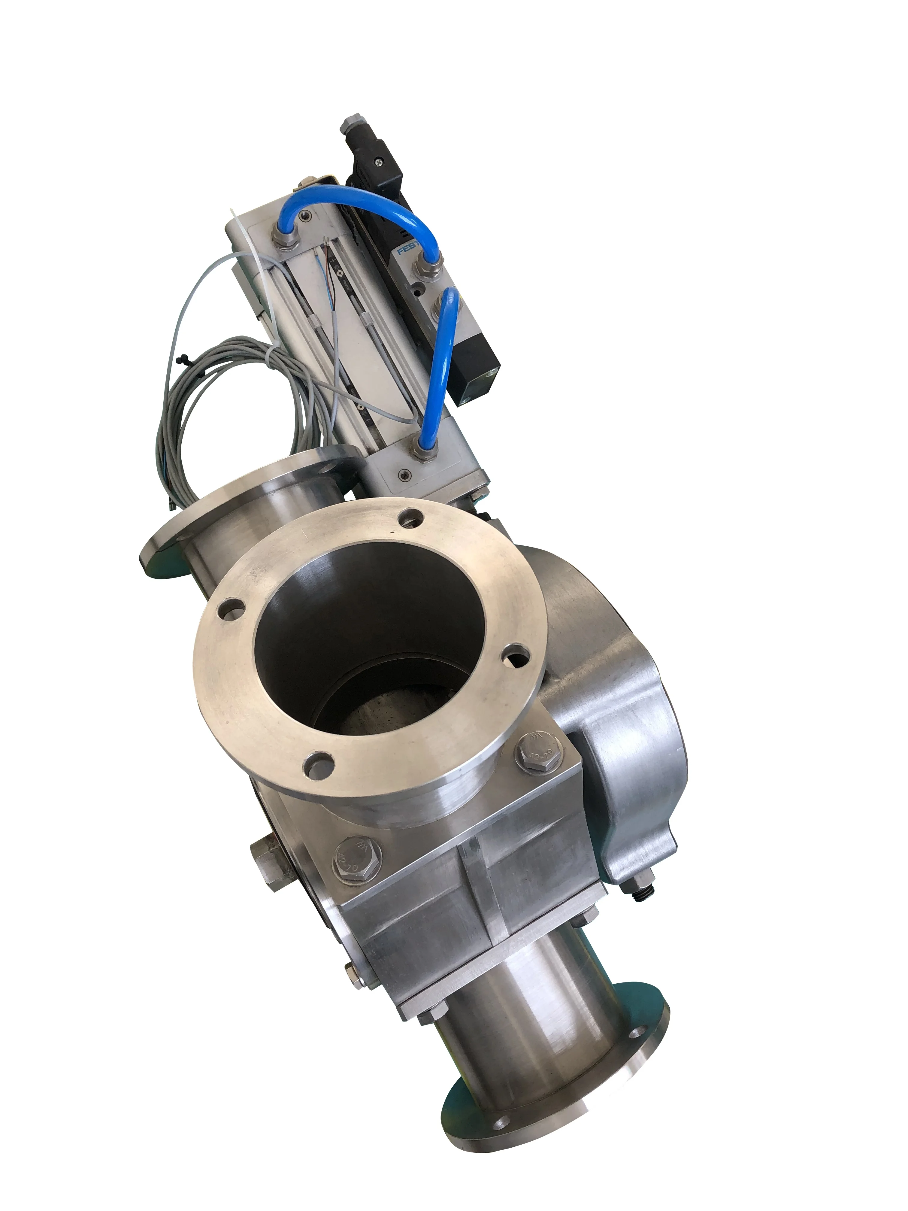 easy slide rotary valve 3 way diverter valve vacuum pneumatic conveying system