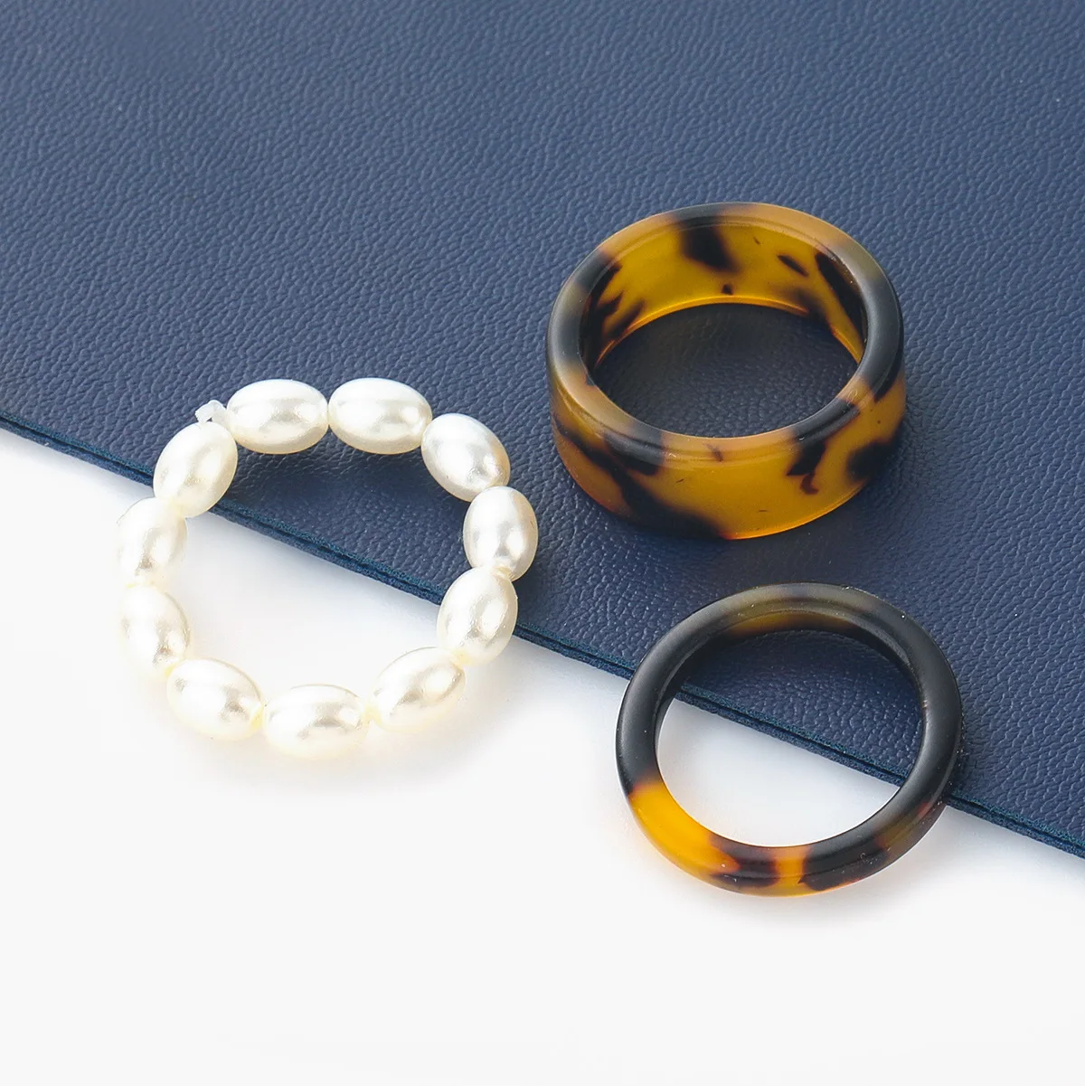  Big Square Geometric Aesthetic Women Jewelry Twisted Trendy Braided Leopard Chunky Korean Marble Resin