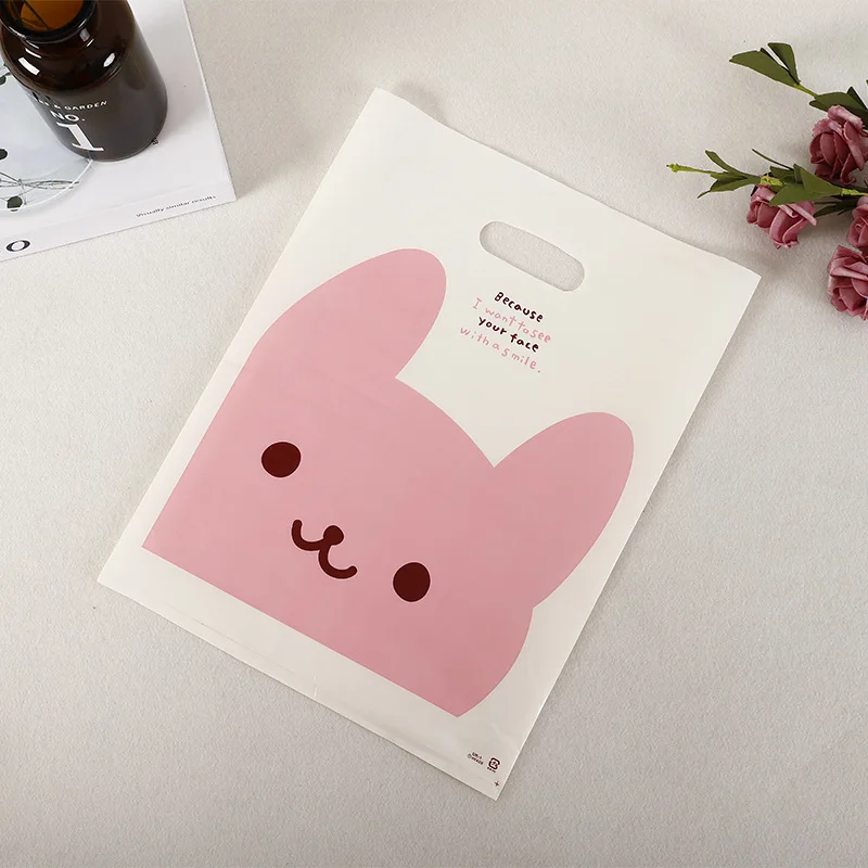 Wholesale Die Cut Handle Eco-Friendly plastic bags for business packaging with logo Shopping Groceries Printing corrugated