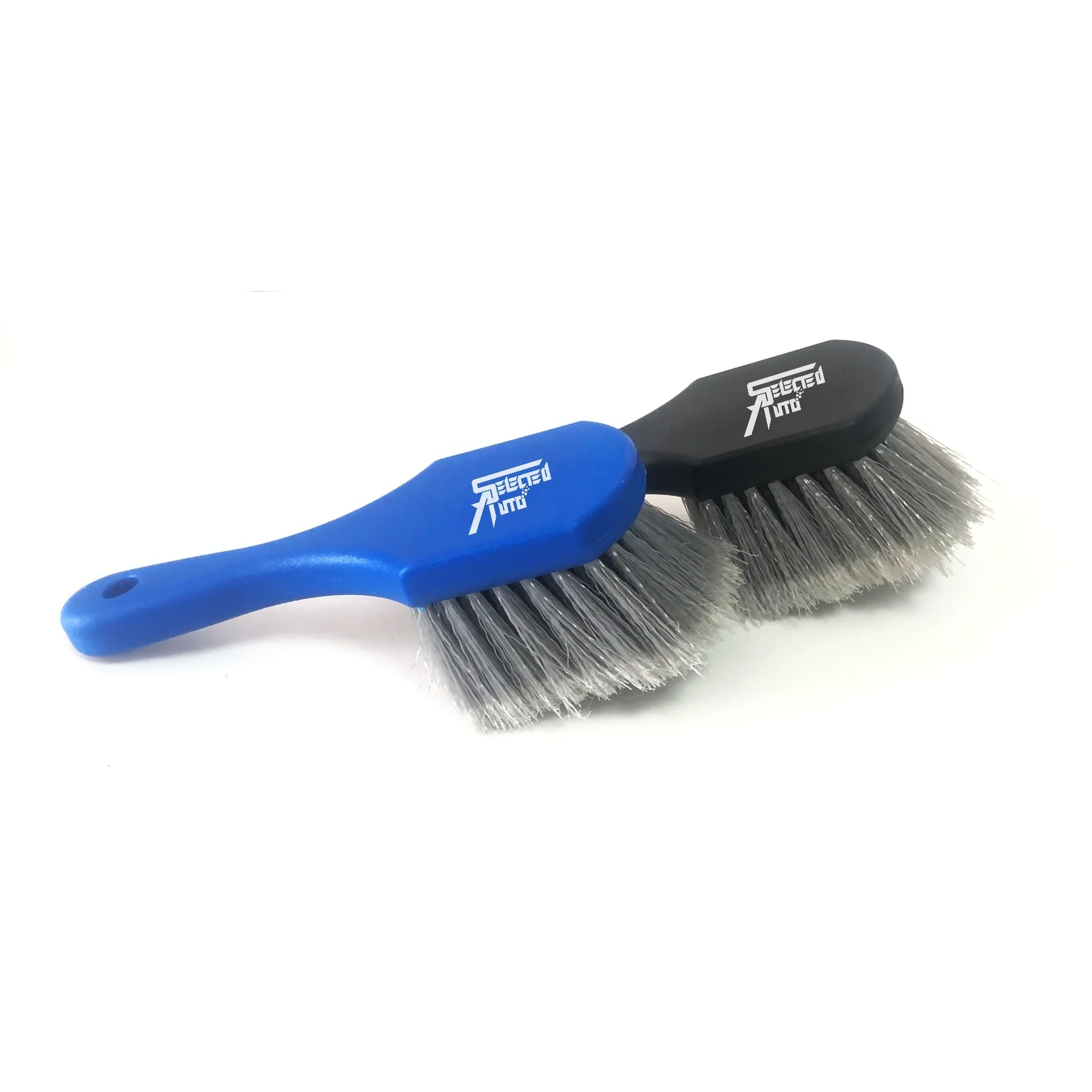 Selected Auto exterior detailing brush customized tire cleaning brush OEM carpet rim alloy wheel brush with flag-tipped bristles