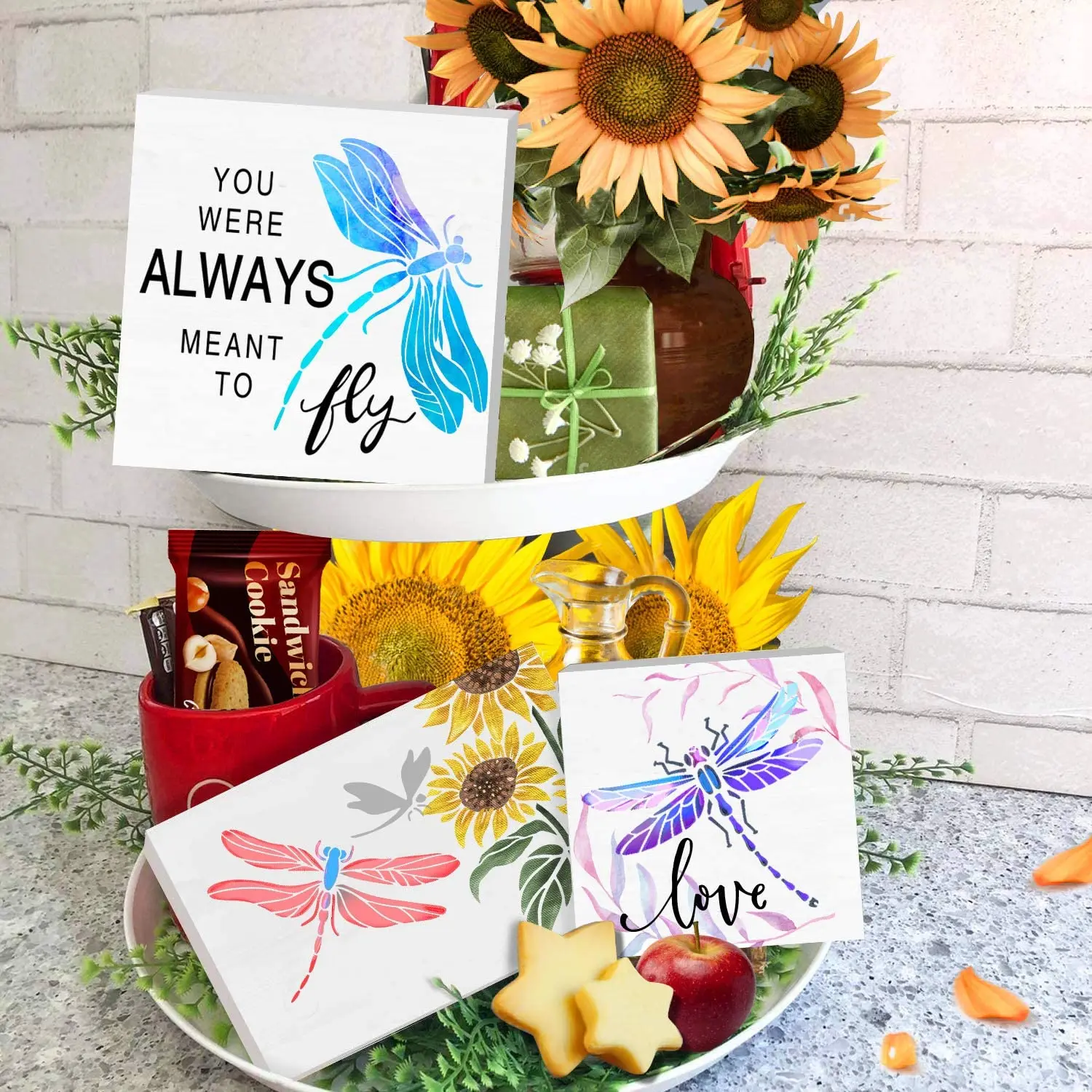 Custom Insects Stencils for Painting Furniture Wood Signs Baking Crafts Pillows Wall -Reusable Plastic Stencil