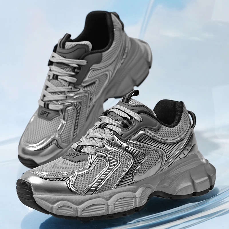 Custom Logo  Famous Brands Luxury Sneakers Designer Chunky Casual Shoes Men fashion Running Height Increasing Daddy Shoes