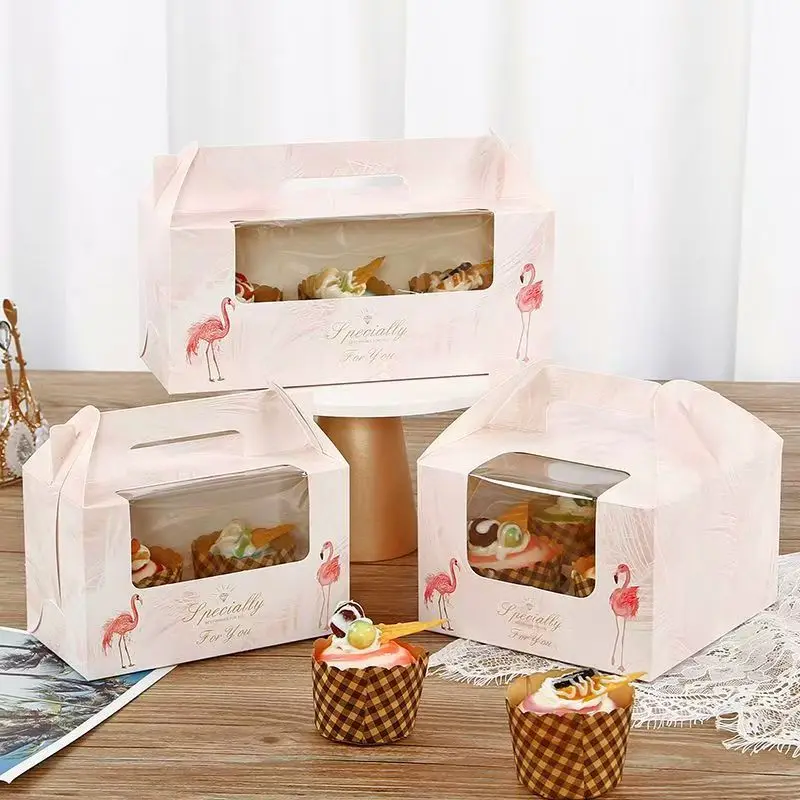 Mini PVC See-Through Dessert Treat Boxes Goodies Kraft Party Favor Boxes for Candy Toys Wedding Birthday-Made of Cardboard Paper