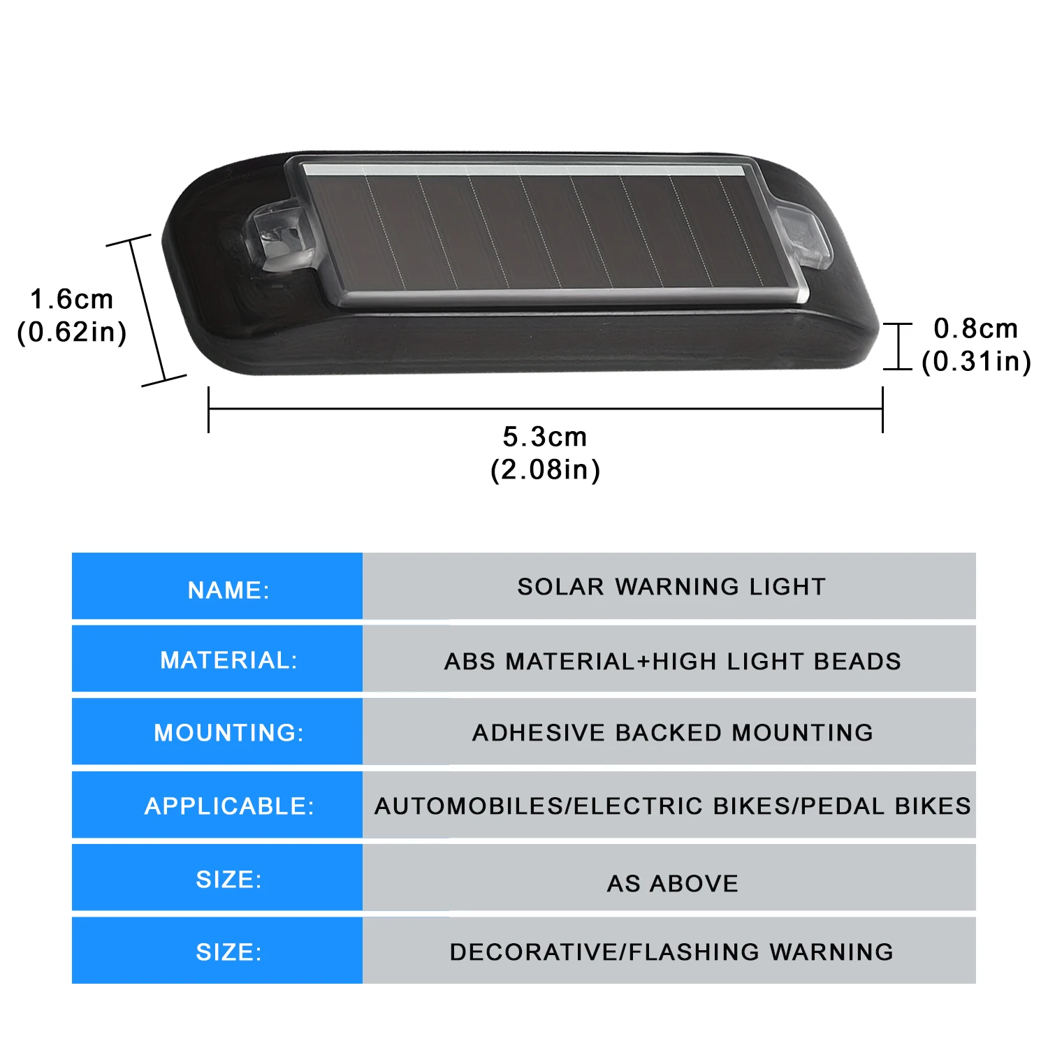 Car Alarm Flash LED Light Security System Anti-theft Solar Signal Warning Lights Shoulder Lamp Red Blue Strobe